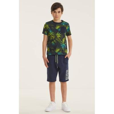 WE Fashion sweatshort - set van 2 kobaltblauw/donkerblauw