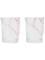 Seletti lot de deux verres en cristal à liserés contrastants - Or