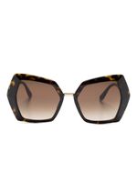 Dolce & Gabbana Eyewear lunettes de soleil à monture papillon - Marron