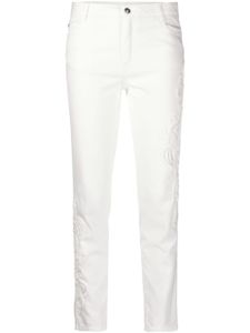 Ermanno Scervino jean ample à empiècements en crochet - Blanc