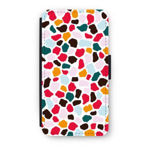 Colored Giraffe: iPhone XS Flip Hoesje