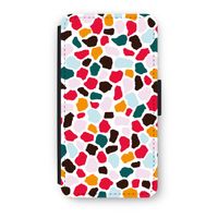 Colored Giraffe: iPhone XS Flip Hoesje - thumbnail