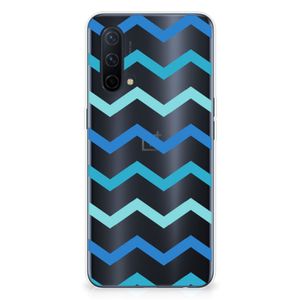 OnePlus Nord CE 5G TPU bumper Zigzag Blauw