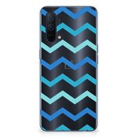 OnePlus Nord CE 5G TPU bumper Zigzag Blauw - thumbnail