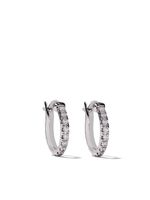 De Beers Jewellers boucles d'oreilles Micropavé Classic en or blanc 18ct et diamants - Argent