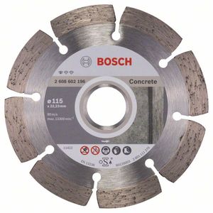 Bosch Accessoires Diamantdoorslijpschijf Standard for Concrete 115 x 22,23 x 1,6 x 10 mm 1st - 2608602196