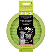 Nieuwe LickiMat UFO - Baden, Douche & Grooming Distractor. Natuurlijke Rubber Grote Fopspeen Likken Nubs zachte en vloeibare lekkernijen. Uniek ontwerp van voedsel en dribbelvanger. Slow Feeder Dog
