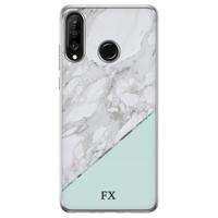 Huawei P30 Lite hoesje ontwerpen - Marmer blauw