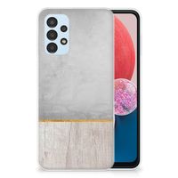 Samsung Galaxy A13 4G Bumper Hoesje Wood Concrete