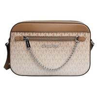 Michael Kors Jet Set East West grote ketting crossbody tas (Husk Ombre)