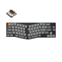 Keychron K11 Max Low-Profile Draadloos Mechanisch Toetsenbord RGB, Bluetooth/2.4 GHz/bekabeld, QMK/VIA Programmeerbaar, Gateron Hot-Swappable Brown - Compatibel met Mac Windows Linux
