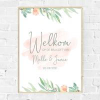 Welkomstposter botanical romance