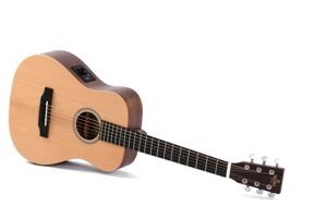 Sigma Guitars TM-12E Natural Satin elektrisch-akoestische reisgitaar met gigbag