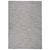 Bussandri Exclusive - Buitenkleed platgeweven 140x200 cm bruin en zwart