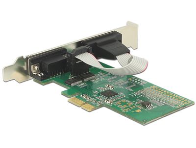 Delock 89555 2 poorten Seriële interfacekaart PCI-Express, RS232 PCIe x1