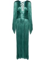 Maria Lucia Hohan robe longue Alana à design plissé - Vert