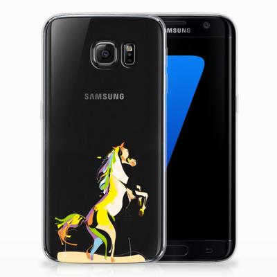 Samsung Galaxy S7 Edge Telefoonhoesje met Naam Horse Color