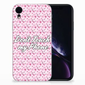 Apple iPhone Xr Silicone-hoesje Flowers Pink DTMP