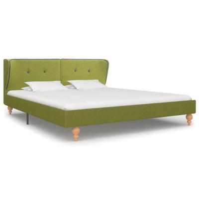 vidaXL Bedframe stof groen 150x200 cm