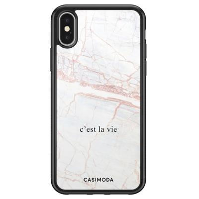iPhone X/XS glazen hardcase - C'est la vie