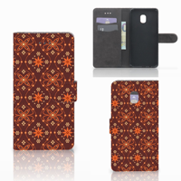 Samsung Galaxy J7 (2018) Telefoon Hoesje Batik Brown