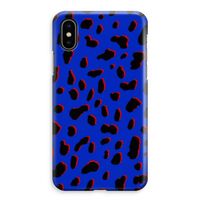 Blue Leopard: iPhone XS Max Volledig Geprint Hoesje