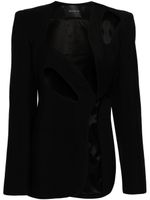 Mugler blazer à design structuré - Noir