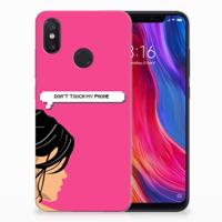 Xiaomi Mi 8 Silicone-hoesje Woman Don't Touch My Phone