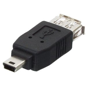 Valueline CMP-USBADAP9 kabeladapter/verloopstukje USB A (F) USB 5-pin mini (M) Zwart