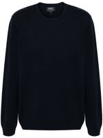 A.P.C. pull en laine vierge à logo brodé - Bleu