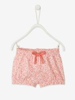 Short voor babymeisje van mesh wit met print