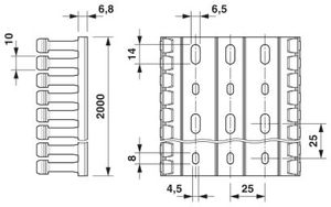 Phoenix 3240602 kabelgeleidingssysteem 2 m Kunststof, Polycarbonaat