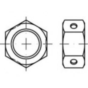 TOOLCRAFT TO-5379924 Zeskantmoeren M10 84032 RVS A4 500 stuk(s)