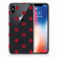 Apple iPhone X | Xs Siliconen Case Cherries - thumbnail