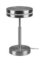 TRIO, Tafellamp, Franklin incl. 1 x LED, SMD, 6,0 W, 3000 K, 700 Lm. Kunststof, Zwart, Lichaam: Metaal, Nikkel mat Ø:14,0cm, H:25,0cm Snoerschakelaar, IP20, Lichtbron niet vervangbaar,