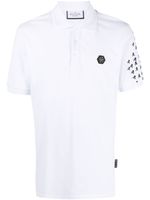 Philipp Plein polo Skull and Bones en coton - Blanc