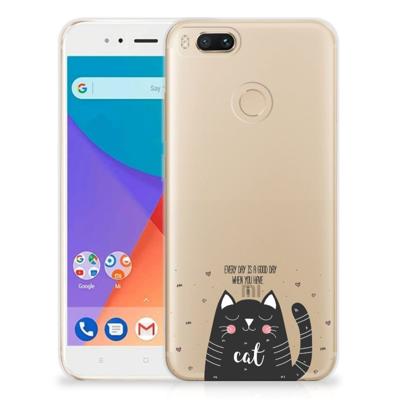 Xiaomi Mi A1 Telefoonhoesje met Naam Cat Good Day