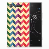 Sony Xperia XZ1 TPU bumper Zigzag Multi Color