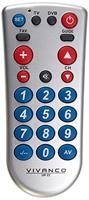 Vivanco UR Z2 2-in-1 Universele TV/DVB-afstandsbediening met grote toetsen zilver