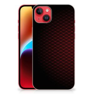 iPhone 14 Plus TPU bumper Geruit Rood