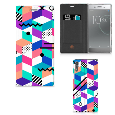 Sony Xperia XZ | XZs Stand Case Blokken Kleurrijk Sony Xperia XZ | XZs Stand Case Blokken Kleurrijk