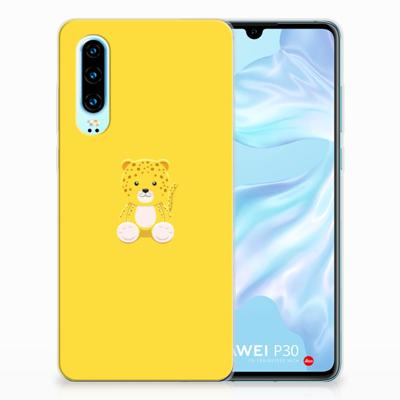 Huawei P30 Telefoonhoesje met Naam Baby Leopard Huawei P30 Telefoonhoesje met Naam Baby Leopard