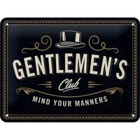 Nostalgic Art Gentleman's Club decoratief plaat/bord voor binnen Metaal Meerkleurig