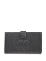 CHANEL Pre-Owned portefeuille en cuir à logo CC (2002) - Noir - thumbnail