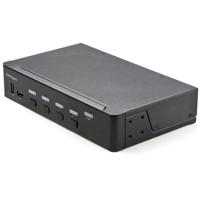 StarTech.com 4 Port Single Monitor KVM HDMI Switch, 4K 60Hz Ultra HD HDR, Desktop Hub 4K HDMI 2.0 KVM Schakelaar met 2x USB 3.0 (5Gbps) & 4x USB 2.0 HID, Audio, Hotkey Switching, TAA