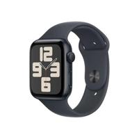Apple Watch SE (2e gen.) GPS 44 mm Smartwatch - Kast van middernacht aluminium - Middernacht sportbandje (S/M). Conditie en slaap bijhouden, ongelukdetectie, hartritme monitoren, Retina-display