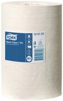 Tork Universal Basic Mini poetspapier, centerfeed, 1-laags, systeem M1, wit, doos van 11 rollen