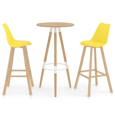 vidaXL 3-delige Barset geel vidaXL 3-delige Barset geel