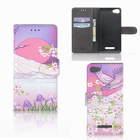 Wiko Lenny 2 Telefoonhoesje met Pasjes Bird Flying