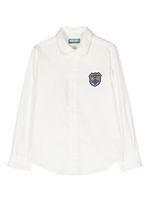 Kenzo Kids chemise en coton à patch logo - Blanc